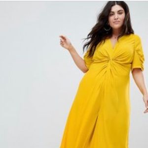 ASOS curve tea jumpsuit with knot front